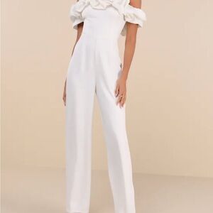 Elegant White Strapless Jumpsuit